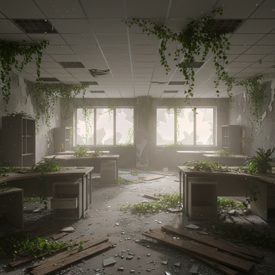 Abandoned Office virtual background