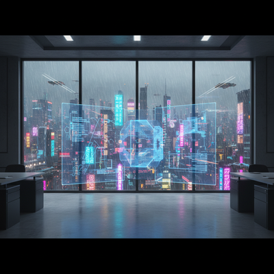 Cyberpunk Tower virtual background