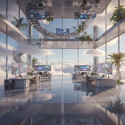 Floating Furniture virtual background