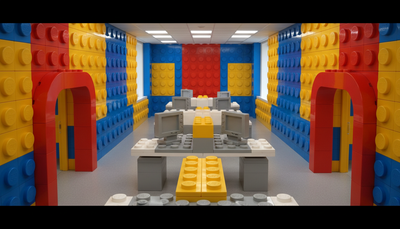 Lego office virtual background
