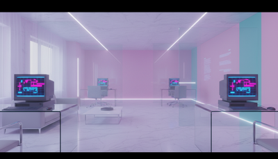 Vaporwave 90s futuristic virtual background